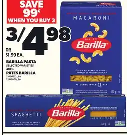 Independent Grocer BARILLA PASTA, 410 G offer