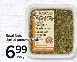 Fortinos ROYAL NUTS SHELLED PUMPKIN SEEDS, 250 g offer