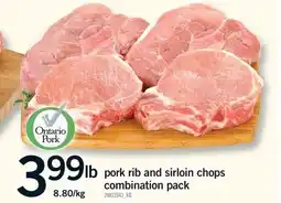 Fortinos PORK RIB AND SIRLOIN CHOPS COMBINATION PACK offer
