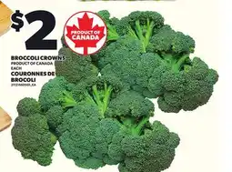 Independent Grocer BROCCOLI CROWNS, EACH offer