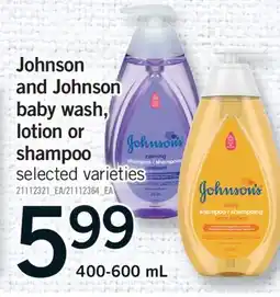 Fortinos JOHNSON AND JOHNSON BABY WASH, LOTION OR SHAMPOO, 400-600 ML offer