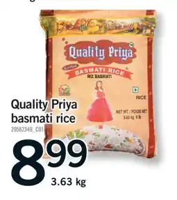 Fortinos QUALITY PRIYA BASMATI RICE, 3.63 kg offer