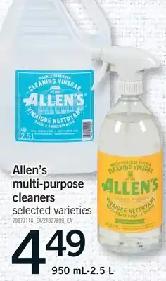 Fortinos ALLEN'S MULTI-PURPOSE CLEANERS, 950 mL-2.5 L offer