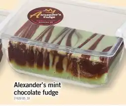 Fortinos ALEXANDER'S MINT CHOCOLATE FUDGE, 227G offer