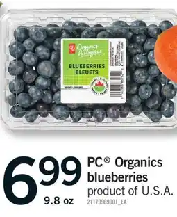 Fortinos PC ORGANICS BLUEBERRIES, 9.8 oz offer