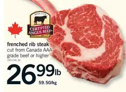Fortinos FRENCHED RIB STEAK offer