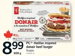 Fortinos PC HALIFAX INSPIRED DONAIR BEEF BURGER offer