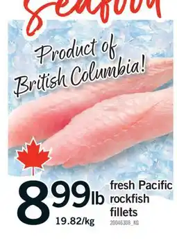 Fortinos FRESH PACIFIC ROCKFISH FILLETS offer