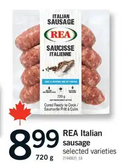 Fortinos REA ITALIAN SAUSAGE, 720 g offer