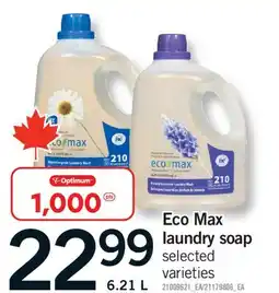 Fortinos ECO MAX LAUNDRY SOAP, 6.21 L offer
