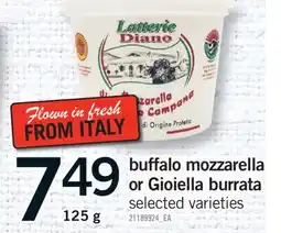 Fortinos BUFFALO MOZZARELLA OR GIOIELLA BURRATA, 125 G offer