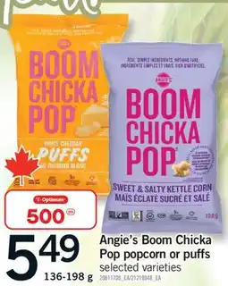 Fortinos ANGIE'S BOOM CHICKA POP POPCORN OR PUFFS offer