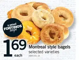 Fortinos MONTREAL STYLE BAGELS offer