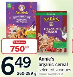 Fortinos ANNIE'S ORGANIC CEREAL offer