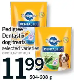 Fortinos PEDIGREE DENTASTIX DOG TREATS, 504-608 G offer