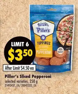 Fortinos PILLER'S SLICED PEPPERONI, 250 g offer