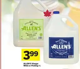 Foodland ALLEN'S Vinegar White or Pickling offer