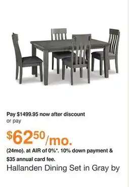 Ashley Furniture Hallanden Dining Set in Gray by Ashley offer