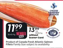 Sobeys Product of Canada Fresh Atlantic Salmon Fillets offer