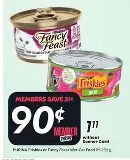 Sobeys Friskies or Fancy Feast Wet Cat Food offer