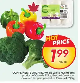Sobeys ORGANIC Whole White Mushrooms offer