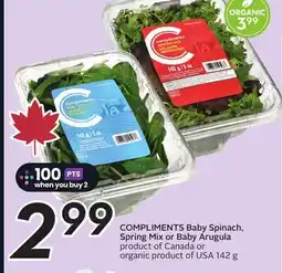 Sobeys Baby Spinach, Spring Mix or Baby Arugula offer