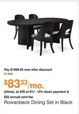 Ashley Furniture Rowanbeck Dining Set in Black by Ashley offer