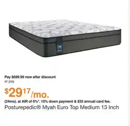 Ashley Furniture Posturepedic Myah Euro Top Medium 13 Inch Mattress, Size: Queen by Sealy offer
