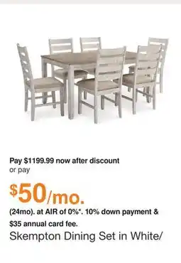 Ashley Furniture Skempton Dining Set in White/Light Brown by Ashley offer