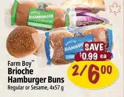 Farm Boy Farm Boy Brioche Hamburger Buns offer