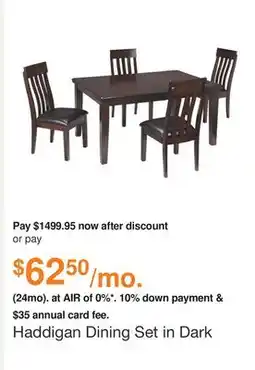 Ashley Furniture Haddigan Dining Set in Dark Brown by Ashley offer