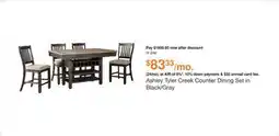 Ashley Furniture Ashley Tyler Creek Counter Dining Set in Black/Gray offer