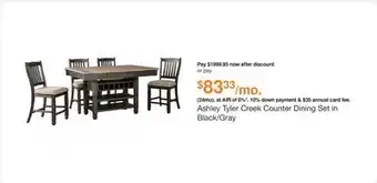 Ashley Furniture Ashley Tyler Creek Counter Dining Set in Black/Gray offer