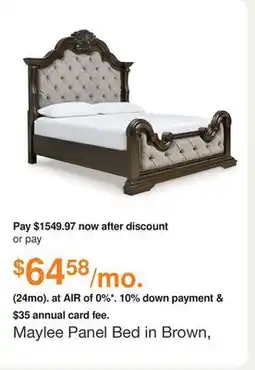 Ashley Furniture Maylee Panel Bed in Brown, Size: Queen by Ashley offer