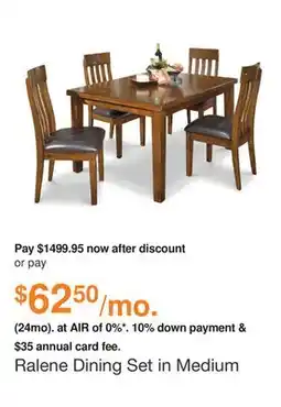 Ashley Furniture Ralene Dining Set in Medium Brown by Ashley offer