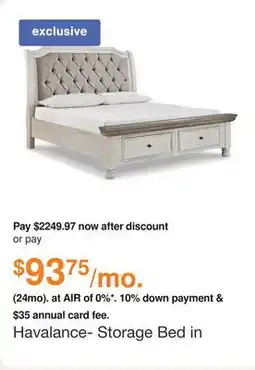 Ashley Furniture Havalance- Storage Bed in Beige, Size: Queen by Ashley offer
