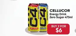 Healthy Planet CELLUCOR Energy Drink Zero Sugar offer