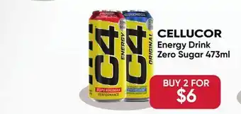 Healthy Planet CELLUCOR Energy Drink Zero Sugar offer