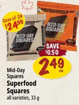 Farm Boy Mid-Day Squares Superfood Squares offer