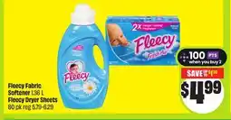 FreshCo Fleecy Fabric Softner 1.36 L Fleecy Dryer Sheets 80 pk offer