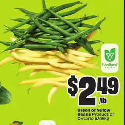 FreshCo Green or Yellow Beans Product of Ontario 5.49/kg offer