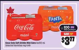 FreshCo Coca-Cola Soft Drinks Mini Cans selected Varieties offer