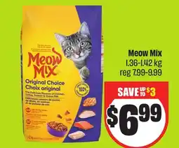 FreshCo Meow Mix 1.36-1.42 kg offer