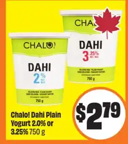 FreshCo Chalo! Dahi Plain Yogurt 2.0% or 3.25% 750 g offer