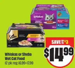 FreshCo whiskas or Sheba Wet Cat Food 12 pk offer