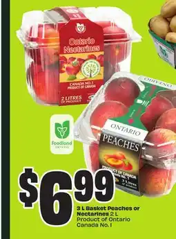 FreshCo 3 L Basket Peaches or Nectarines 2 L Product of Ontario Canada NO. 1 offer