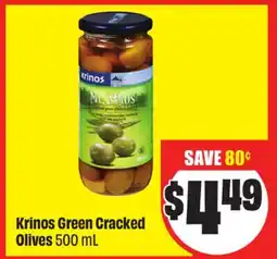 FreshCo Krinos Green Cracked Olives 500 mL offer