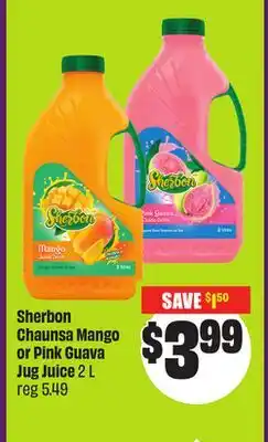 Chalo FreshCo Sherbon Chaunsa Mango or Pink Guava Jug Juice 2 L offer