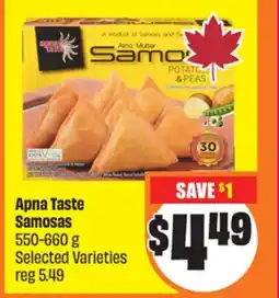 Chalo FreshCo Apna Taste Samosas 550-660 g Selected Varieties offer