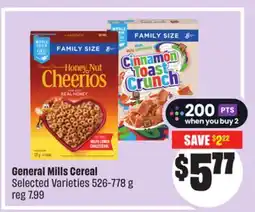 Chalo FreshCo General Mills Cereal Selected Varieties 526-778 g offer